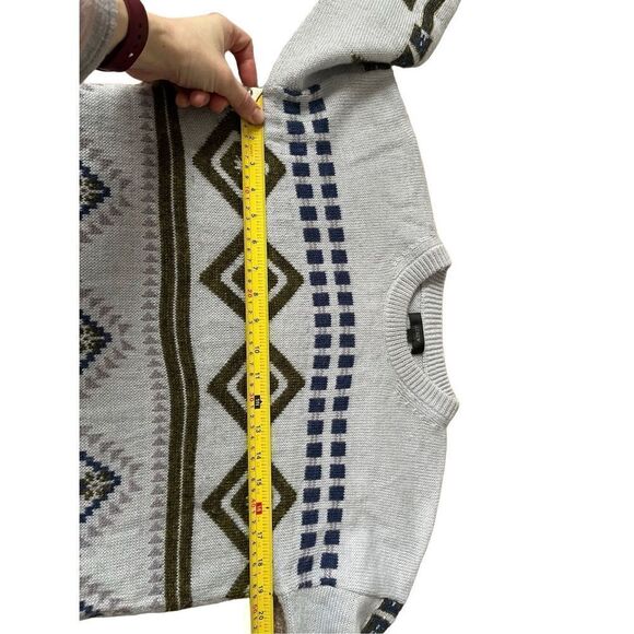 J. Crew Abstract Fair Isle Sweater size S Wool Blend - Picture 5 of 9